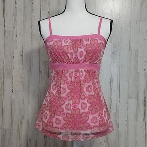 New York & Company Pink Floral Blouse